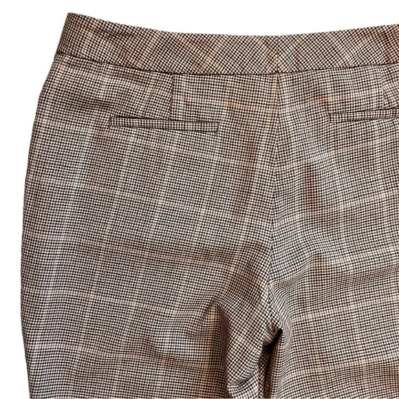 Talbots Signature Flare Wool Window Pane Plaid Wide Leg Trousers - Picture 9 of 14